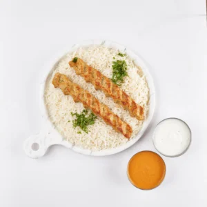 chicken kabab with rice